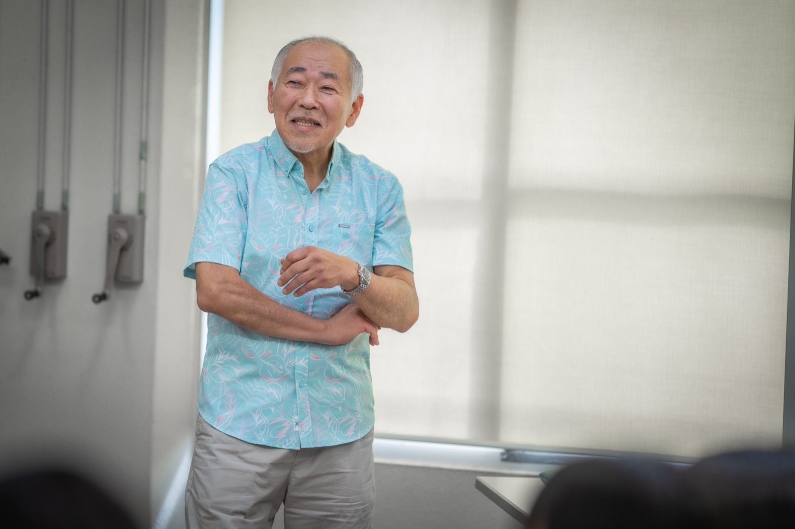 研修中、穏やかな表情の馬場良浩さん